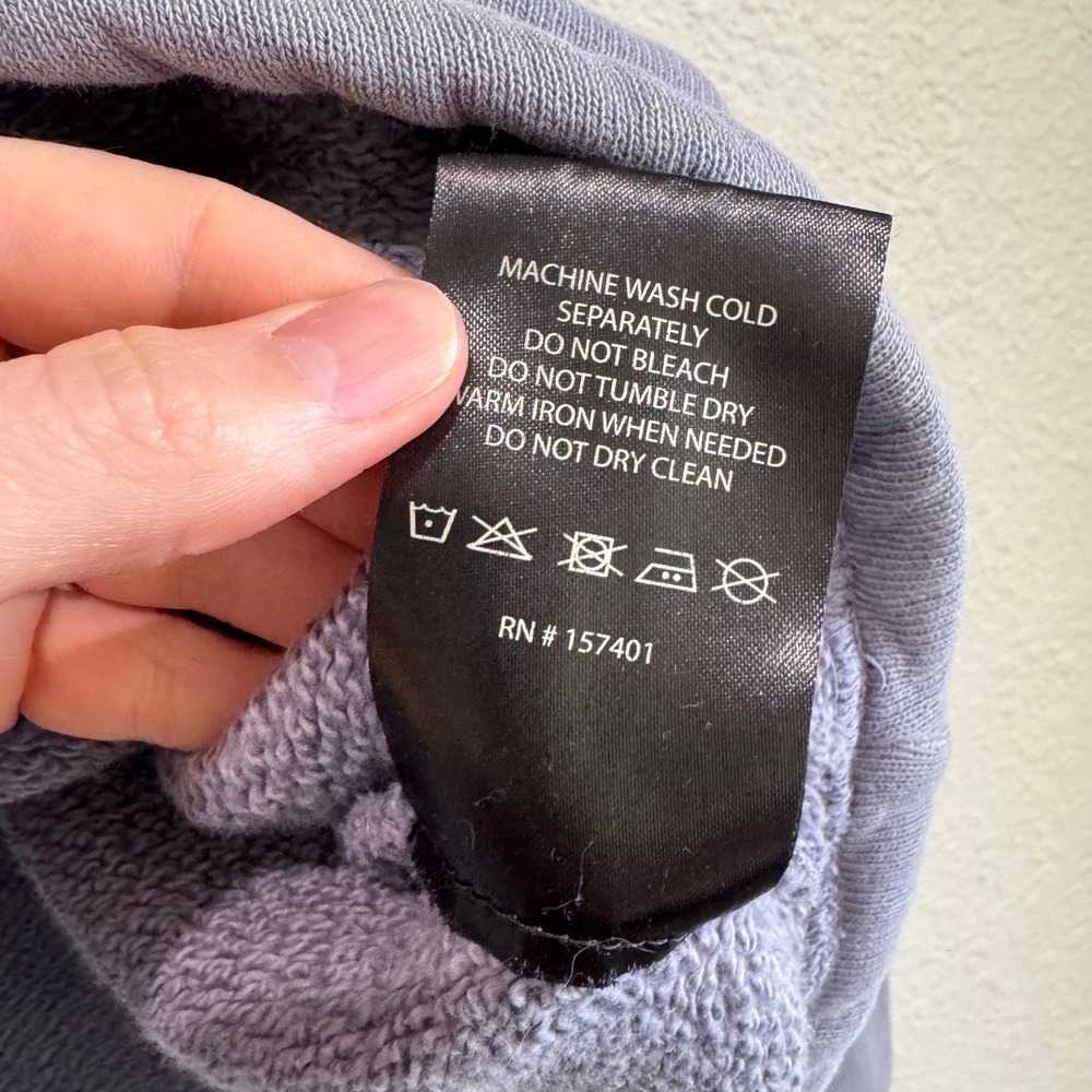 Darc Sport Vintage Everson Mockneck Half Zip Sweater in Dusty Blue Wolf S - Picture 10 of 12